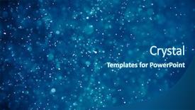  Presentation with blue abstract - Presentation design featuring abstract blue bokeh background background and a ocean colored foreground