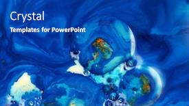  Presentation with abstract water color - PPT theme having abstract-blue-bubble-and-wave background and a royal blue colored foreground