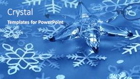  Presentation with snowflakes - Amazing theme having abstract-blue-christmas-background backdrop and a teal colored foreground