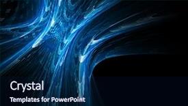  Presentation with blue abstract - Colorful presentation design enhanced with abstract blue element over black backdrop and a  colored foreground