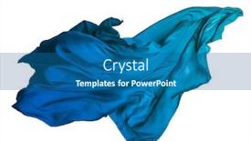  Presentation with blue abstract - PPT theme having abstract-blue-fabric-in-motion background and a ocean colored foreground