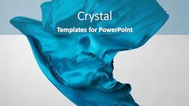  Presentation with motion - Presentation theme consisting of abstract-blue-fabric-in-motion background and a teal colored foreground