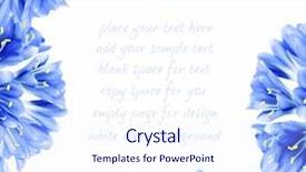 Presentation with border flower - Audience pleasing PPT theme consisting of abstract blue fresh flower border backdrop and a sky blue colored foreground