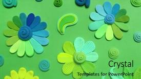  Presentation with heart of flowers - Presentation theme with art transformation - abstraction of summer flowers background and a  colored foreground