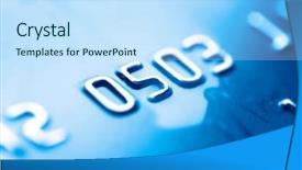  Presentation with credit card - Audience pleasing slide deck consisting of abstract blue grey gray - credit card backdrop and a  colored foreground