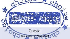  Presentation with stamp - Slides enhanced with rubber stamp with the text background and a light blue colored foreground