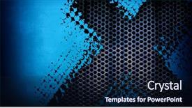  Presentation with black chrome metallic mesh metal - PPT theme enhanced with abstract blue metal mesh background background and a wine colored foreground