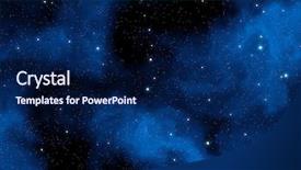  Presentation with blue night - Presentation theme having abstract blue night sky background and a navy blue colored foreground