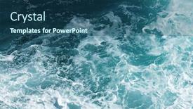  Presentation with water wave - PPT theme featuring abstract-blue-sea-water background and a ocean colored foreground