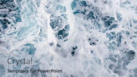  Presentation with water wave - Presentation design with abstract-blue-sea-water background and a light blue colored foreground