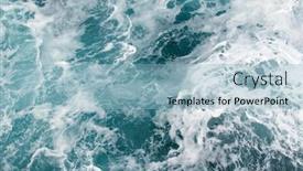  Presentation with water wave - PPT theme having abstract-blue-sea-water background and a light blue colored foreground