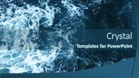  Presentation with water wave - Colorful presentation theme enhanced with abstract-blue-sea-water backdrop and a ocean colored foreground