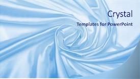  Presentation with blue abstract - Slides having abstract blue silk fabric background background and a sky blue colored foreground