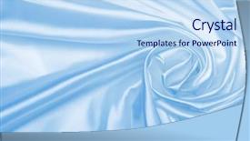  Presentation with blue abstract - Presentation theme consisting of abstract blue silk fabric background background and a sky blue colored foreground