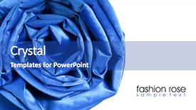  Presentation with blue rose - PPT layouts having abstract blue silk rose fashion background and a cobalt blue colored foreground