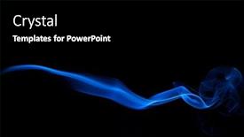  Presentation with blue abstract - Theme having abstract-blue-smoke-on-black background and a black colored foreground
