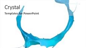  Presentation with abstract blue white - Slide set featuring abstract blue splash isolated on white background background and a white colored foreground