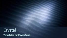  Presentation with spotlight - Amazing PPT theme having abstract-blue-spotlight-on-sand backdrop and a ocean colored foreground