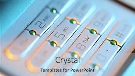  Presentation with cell - Presentation theme featuring abstract blue style - cell phone keyboard close-up shallow background and a  colored foreground