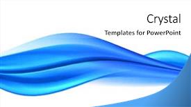  Presentation with blue waves - Cool new PPT theme with abstract blue style - sea waves illustration backdrop and a white colored foreground