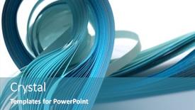  Presentation with blue wave - Colorful PPT theme enhanced with abstract-blue-turquoise-color-strip backdrop and a teal colored foreground