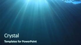  Presentation with dark blue gradient blue - Presentation design featuring abstract blue underwater background background and a  colored foreground