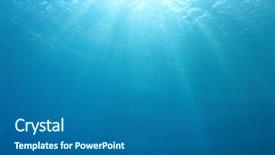  Presentation with blue water - Audience pleasing slide set consisting of abstract blue water background backdrop and a ocean colored foreground