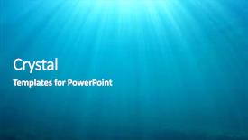  Presentation with blue water - Colorful PPT theme enhanced with abstract blue water background backdrop and a teal colored foreground