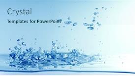  Presentation with abstract water drops - PPT layouts having abstract-blue-water-bubble-drops background and a light blue colored foreground