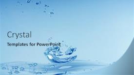  Presentation with abstract water drops - Beautiful PPT layouts featuring abstract-blue-water-bubble-drops backdrop and a light blue colored foreground