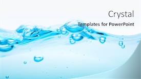  Presentation with abstract water drops - Theme featuring abstract-blue-water-bubble-drops background and a sky blue colored foreground