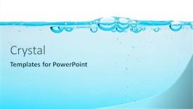  Presentation with abstract water drops - Colorful presentation design enhanced with abstract-blue-water-bubble-drops backdrop and a cool aqua colored foreground