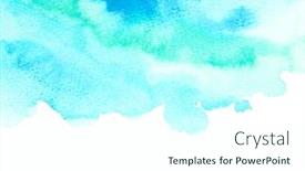  Presentation with abstract watercolor - Colorful slide deck enhanced with abstract-blue-watercolor-background backdrop and a cool aqua colored foreground