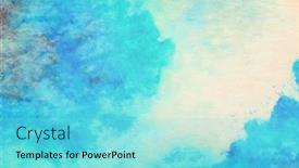  Presentation with abstract blue texture - Presentation design enhanced with abstract-blue-watercolor-paintings-paper background and a arctic colored foreground