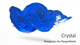  Presentation with abstract wave - Presentation design having abstract blue wave brush stroke background and a white colored foreground