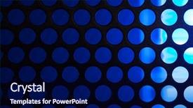  Presentation with glow - Presentation featuring abstract bluish - blue glow behind a circular background and a  colored foreground