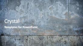  Presentation with grungy white concrete wall - Slide deck consisting of abstract bluish - old and grungy concrete wall background and a gray colored foreground