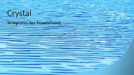  Presentation with water purifier - Theme consisting of abstract bluish - water surface background background and a  colored foreground