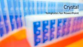  Presentation with abstract - Presentation featuring abstract blur ascending blue lockers background and a light blue colored foreground