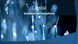  Presentation with network cable - Cool new presentation theme with abstract-blur-light-sparkler-optical backdrop and a navy blue colored foreground