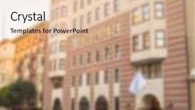  Presentation with blur - Colorful presentation theme enhanced with abstract blur of car on road backdrop and a lemonade colored foreground