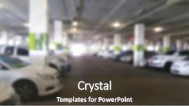  Presentation with car parking - Presentation consisting of abstract blur parking garage background and a tawny brown colored foreground