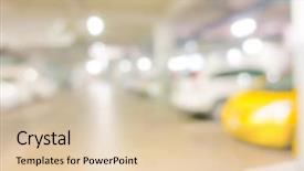  Presentation with car parking - Amazing presentation design having abstract blur parking garage backdrop and a lemonade colored foreground