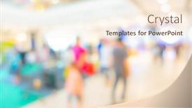  Presentation with blur abstract people people - Amazing slide set having abstract blur people in shopping center backdrop and a cream colored foreground