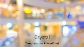  Presentation with blur abstract people people - PPT layouts with abstract blur people in shopping center background and a coral colored foreground