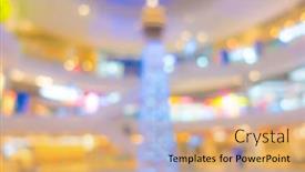  Presentation with blur abstract people people - Colorful slides enhanced with abstract-blur-people-in-shopping backdrop and a coral colored foreground