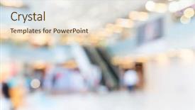  Presentation with ombre art abstract blue - Slide deck featuring abstract blur shopping mall background and a lemonade colored foreground