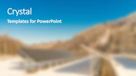  Presentation with abstract circles blur night street - Amazing theme having abstract blur solar panel station backdrop and a teal colored foreground