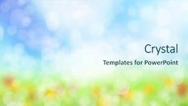  Presentation with blur - Amazing presentation theme having abstract blur spring background backdrop and a sky blue colored foreground