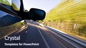  Presentation with maglev train high speed way - Cool new presentation with curve road accident - abstract blurred action from car backdrop and a wine colored foreground